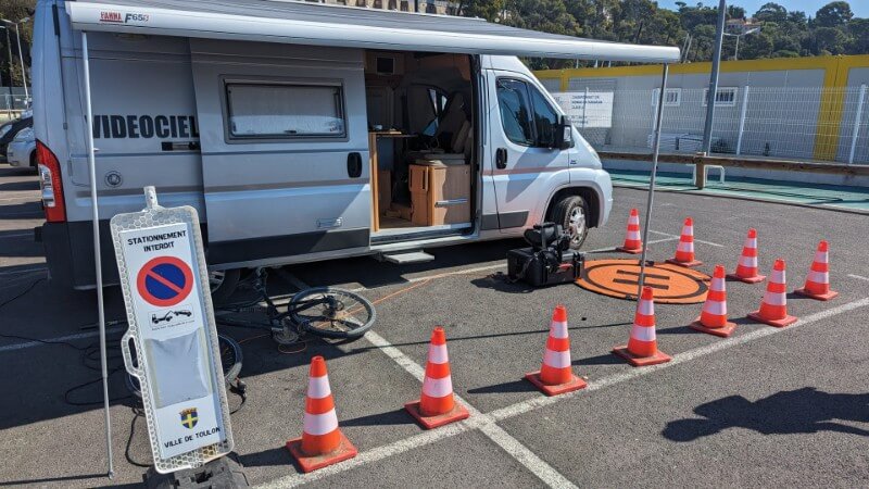 Installation de la zone  drone au yacht club de Toulon